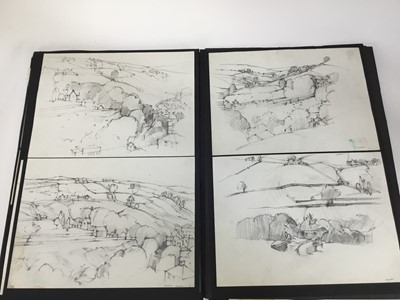 Lot 115 - Douglas Pittuck (1911-1993) portfolio of works on paper, various subjects and sizes, approximately 70 works