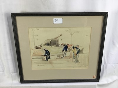 Lot 104 - Group of works by artists in the circle of Douglas Pittuck (1911-1993) including fine pencil work signed Macdougal, 21 x 15cm, framed, etching by Catherine Benson, lithograph by El Amsouty, Sheila...