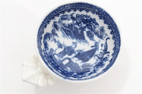 Lot 14 - 18th century Caughley blue and white circular...