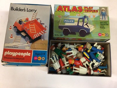 Lot 1847 - Selection of boxed Playpeople items including builder's lorry, traffic control etc.