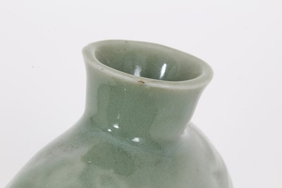 Lot 284 - A Chinese celadon glazed moon flask