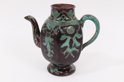Lot 330 - A Chinese fahua type wine / tea pot