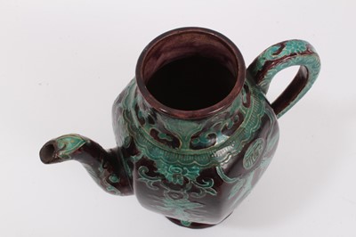 Lot 59 - A Chinese fahua type wine / tea pot