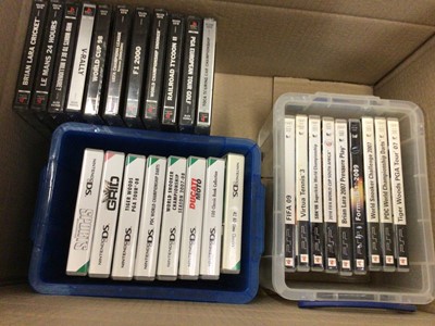 Lot 1825 - Selection of computer games including Play Station, Nintendo DS, Controller, PSP Slim and Life boxed