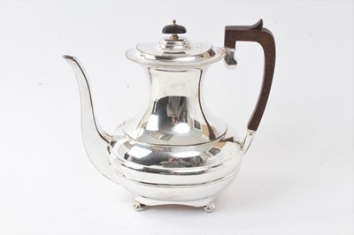 Lot 447 - 1920s silver coffee pot