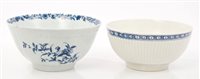 Lot 21 - 18th century Worcester blue and white sugar...