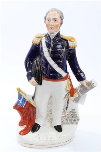 Lot 26 - Victorian Staffordshire figure of Admiral...