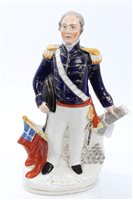 Lot 26 - Victorian Staffordshire figure of Admiral...