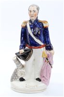 Lot 27 - Victorian Staffordshire figure of Admiral C....