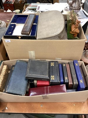 Lot 554 - Two boxes containing a large quantity of empty cutlery boxes