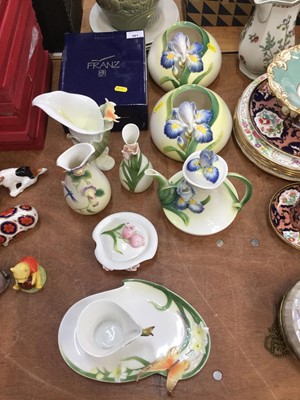 Lot 561 - Collection of Franz porcelain to include vases, cup and saucer and other items.