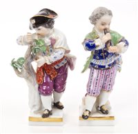 Lot 33 - Pair late 19th century Meissen porcelain...