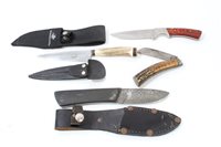 Lot 712 - Good quality contemporary hunting knife with...