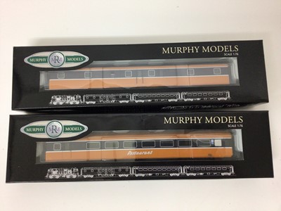 Lot 5 - Murphy Models 00 gauge Class 201 Co-Co Diesel Locomotive 201, River Shannon Orange with full yellow ends, MM0201, Class 071 Diesel 082, IE black, MM0082, plus IE Craven carriages including Snack MM...