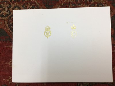 Lot 33 - T.R.H.Prince Charles and The Duchess of Cornwall (now T.M.King Charles III and The Queen Consort), hand signed and inscribed 2019 Christmas card with twi gilt ciphers to cover, colour photograph o...