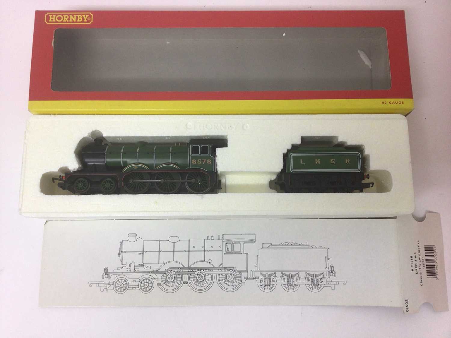 Lot 49 - Hornby OO gauge locomotives GWR 2-6-2T 61XX Class locomotive '6113' R2098, BR 0-6-0 Fowler locomotive '44331' R2066, LNER 4-6-0 Class B12/3 locomotive '8578' R2156B all boxed (3)