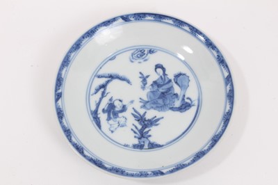 Lot 260 - A Chinese saucer, painted with a version of the ‘Jumping Boy’ pattern, Kangxi