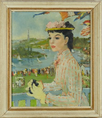 Lot 1172 - French School, mid 20th century, oil on canvas - The Regatta, 60cm x 50cm, framed