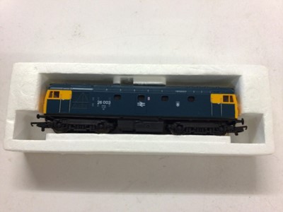 Lot 94 - Lima 00 gauge diesel locomotives Class 50 Co-Co 27 037, BR blue small logo and dog crest, 205246A1, loco 26003, BR blue small logo and castle crest, 205246A1, Airfix Class 31/4 31 401, BR blue/grey...
