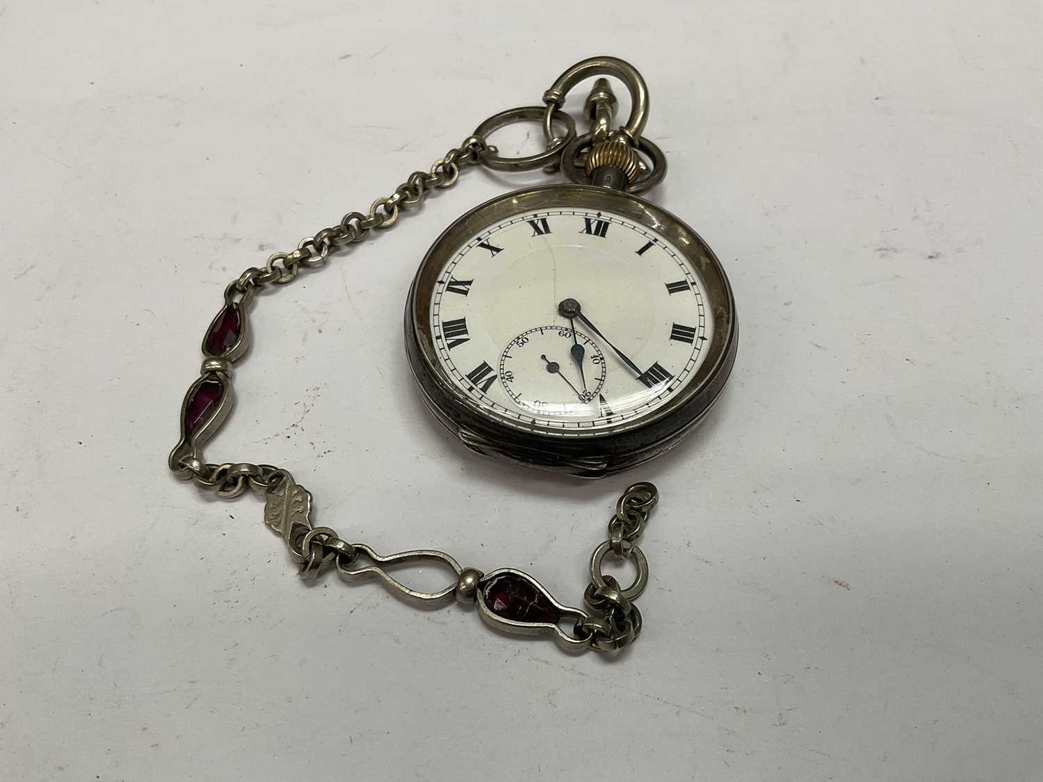 Lot 1110 - Silver pocket watch