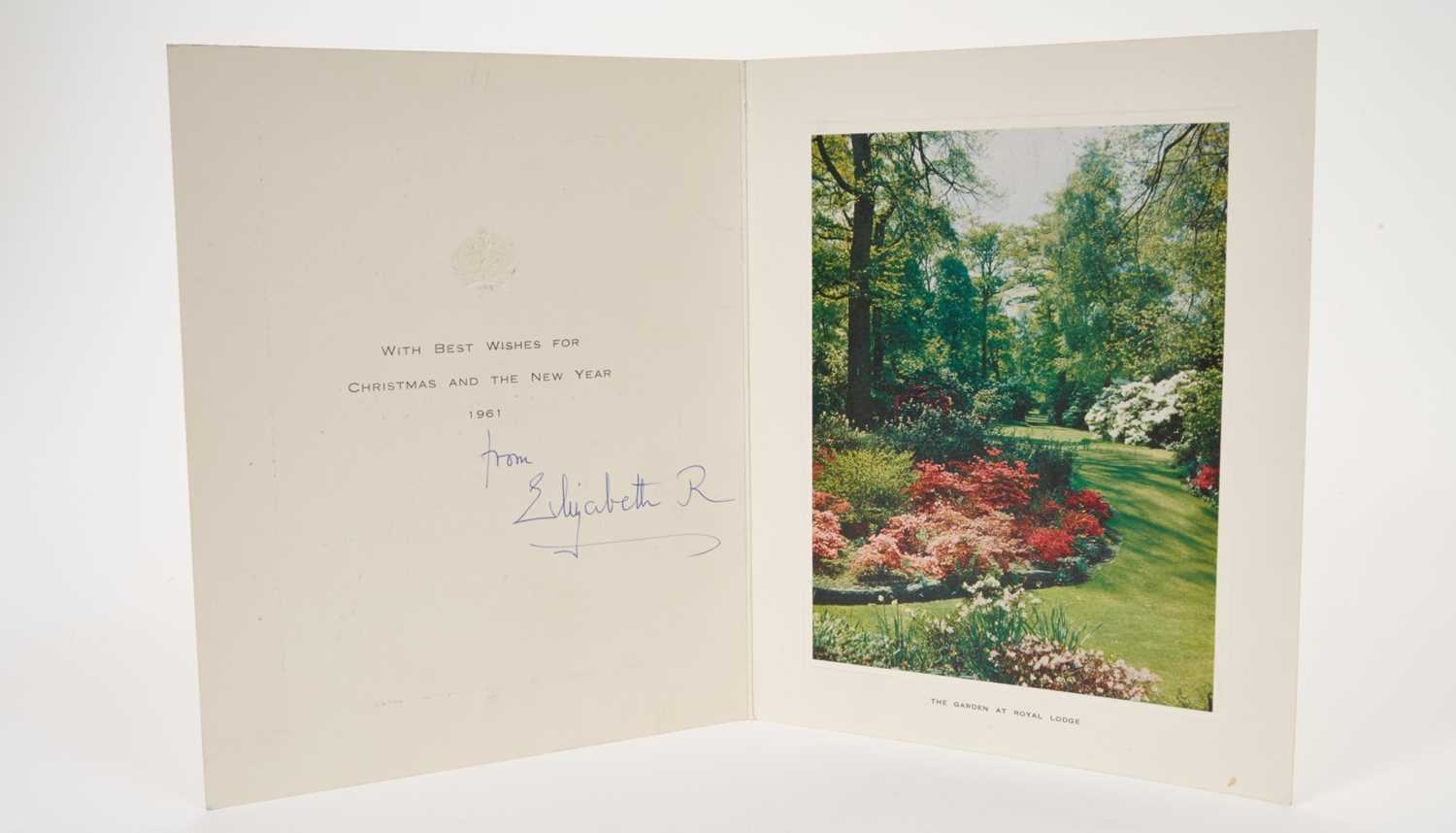 Lot 54 - H.M.Queen Elizabeth The Queen Mother, signed 1961 Christmas card