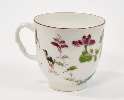 Lot 261 - A Bow coffee cup, painted in Chinese famille rose palette, circa 1752