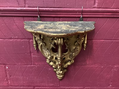 Lot 1467 - A 19th century gilt large wall bracket