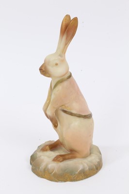 Lot 126 - A Royal Worcester blush ivory model of a rabbit