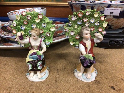 Lot 95 - A pair of Continental porcelain figures, in Derby style