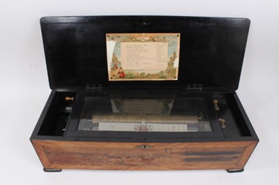 Lot 934 - Late 19th century Swiss musical box