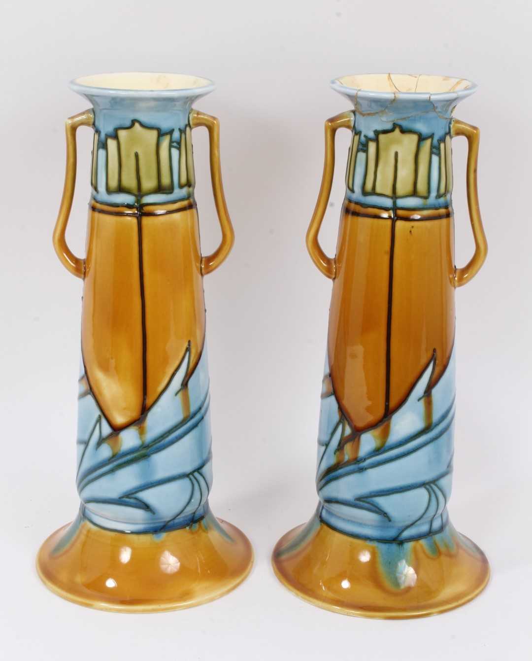 Lot 306 - A pair of Minton Secessionist vases