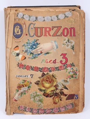 Lot 1035 - A Curzon family scrap book