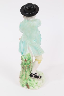 Lot 312 - A Derby figure of a young man, emblematic of Winter, circa 1780