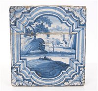 Lot 56 - 17th / 18th century Italian blue and white...