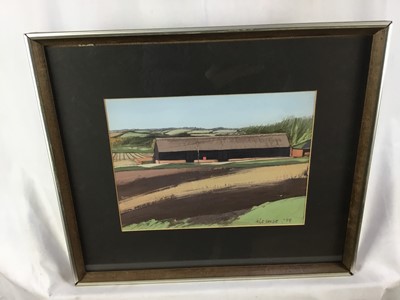 Lot 273 - Five Kit Leese paintings of East Anglian scenes together with a Jane Joseph Herrings watercolour and one other