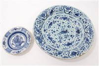 Lot 59 - 18th century Delft blue and white charger...