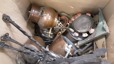 Lot 618 - Group of copper and mixed metal ware