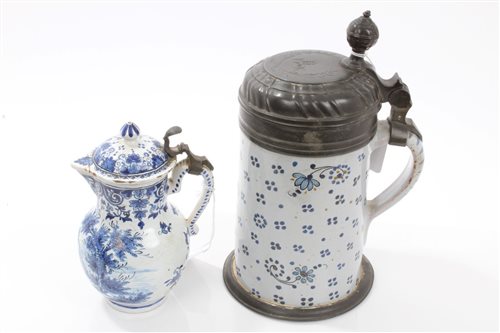 Lot 62 - Early 19th century Continental faience stein...