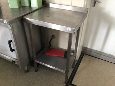 Lot 38 - A wall standing stainless steel preparation bench, with undershelf, 600 mm