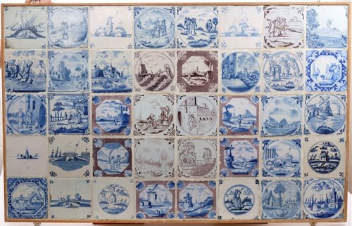 Lot 63 - Collection of forty 18th century Delft blue...