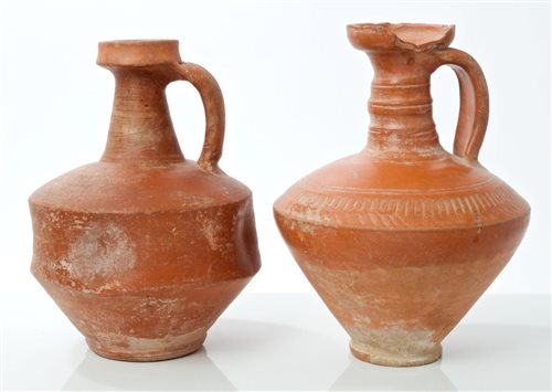 Lot 65 - Two Ancient Roman Samian ware red pottery...
