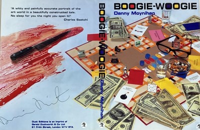 Lot 1171 - Damien Hirst (b.1965) signed book cover - 'Boogie-Woogie', 21cm x 32cm, in glazed frame