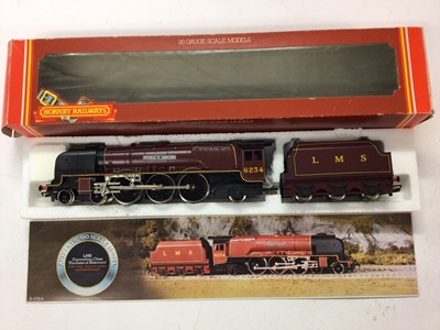 Lot 69 - Hornby OO gauge locomotives LMS maroon 4-6-2 Coronation Class 'Duchess of Abercorn' locomotive and tender 6234, R305, GWR lined green 4-6-0 King Class 'King Henry VIII' locomotive and tender 6013,...