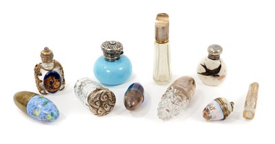 Lot 907 - Collection of ten 19th century scent bottles