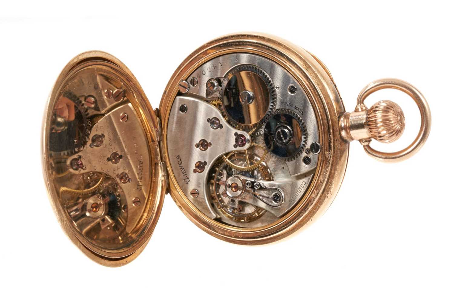 Lot 597 - Early 20th century gold plated open faced