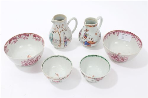 Lot 81 - Two 18th century Chinese export famille rose...