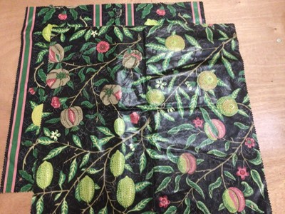 Lot 2104 - Box of vintage fabrics including 1970's designs. Swedish screen prints Rapsodi by Rita Wahlstrom, green and brown , Mykero by Saini Salonen, Plexus by Sven Frisedt.  Sanderson's Kilmaurs, Henley,...