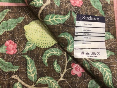 Lot 2104 - Box of vintage fabrics including 1970's designs. Swedish screen prints Rapsodi by Rita Wahlstrom, green and brown , Mykero by Saini Salonen, Plexus by Sven Frisedt.  Sanderson's Kilmaurs, Henley,...