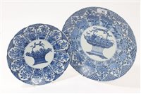 Lot 92 - Two 19th century Chinese export blue and white...