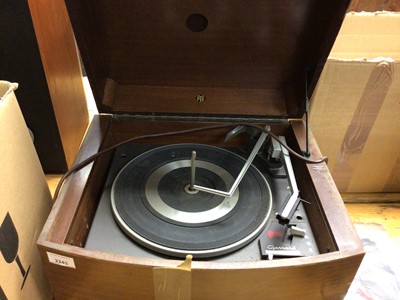 Lot 252 - Vintage Garrard PYE record player in wooden case